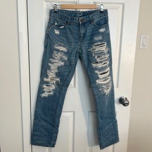 BlankNYC Distressed Lightwash Boyfriend Jeans (US 28)